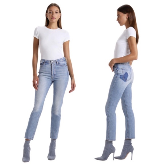 Button Fly Dazzler Ankle Heart Jean 